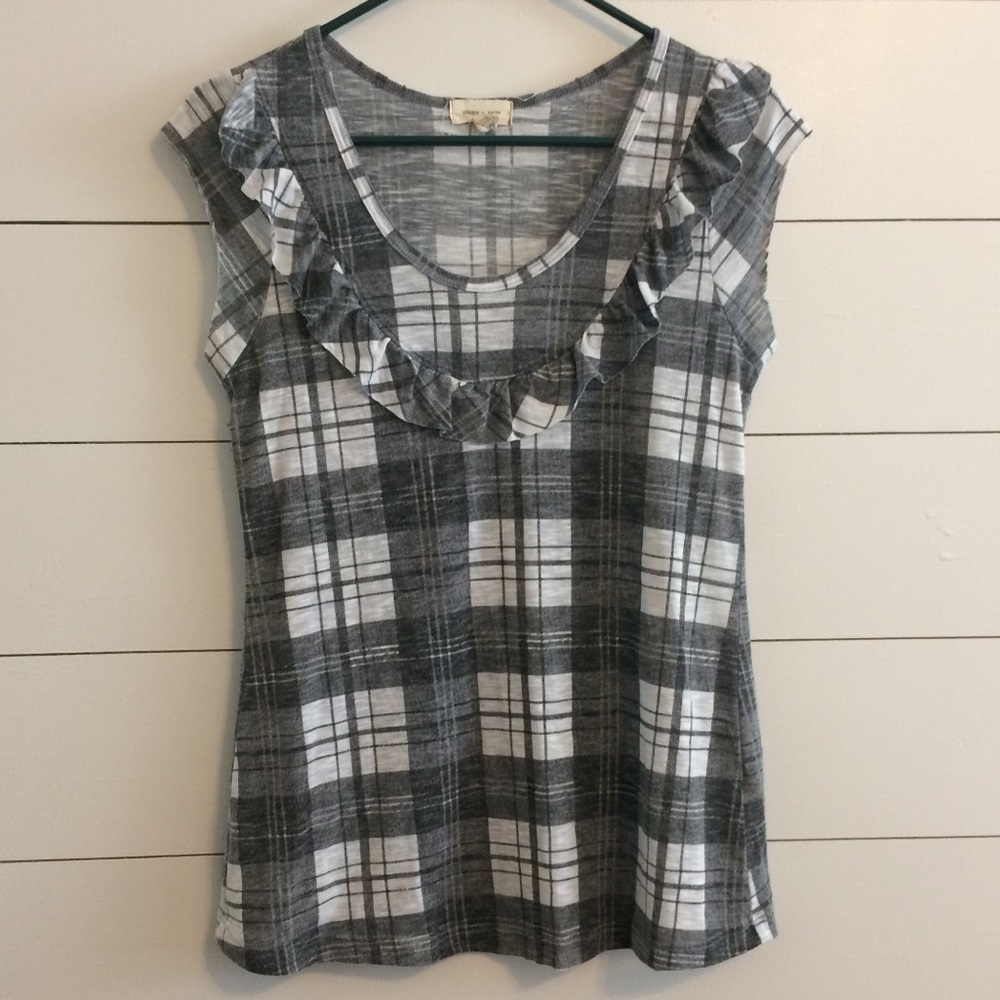 Grey Plaid Fall layering shirt